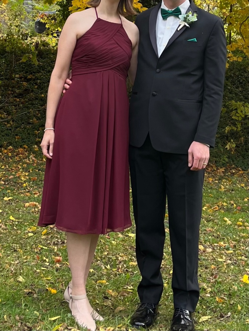 Azazie Midi Dress, Rich Merlot